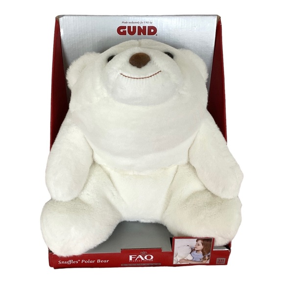 Gund Snuffles Polar Bear Plush Stuffed Animal New In Box FAO Schwartz - Picture 4 of 11